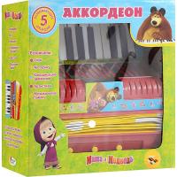 Детский музыкальный инструмент Играем вместе Аккордеон Маша и Медведь 2003 B88357-R2