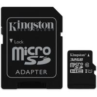Карта памяти 32Gb - Kingston Micro Secure Digital HC Class10 UHS-I SDCS/32GB