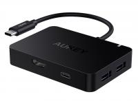 Хаб USB Aukey CB-C58 USB-C - 4xUSB 3.0 + HDMI Port + USB-C Charging Port Black LLT119029