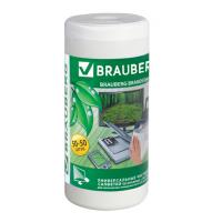 Аксессуар Brauberg Чистящие салфетки для LCD (ЖК)-мониторов сухие и влажные 50+50шт 510121