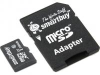 Карта памяти 256Gb - SmartBuy Micro Secure Digital XC Class 10 с переходником под SD SB256GBSDCL10-01