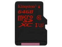 Карта памяти 64Gb - Kingston MicroSDHC U3 UHS-I V30 A1 Canvas React SDCR/64GBSP