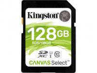 Карта памяти 128GB - Kingston SDHC Canvas Select 80R CL10 UHS-I SDS/128GB