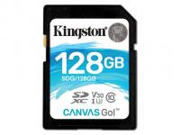 Карта памяти 128GB - Kingston SDHC Canvas Go 90R/45W CL10 U3 V30 SDG/128GB