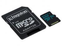 Карта памяти 64GB - Kingston microSDHC Canvas Go 90R/45W U3 UHS-I V30 Card + SD Adapter SDCG2/64GB
