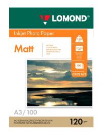 Фотобумага Lomond А3 120g/m2 матовая односторонняя 100 листов 0102162