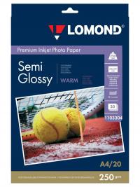 Фотобумага Lomond A4 250g/m2 Warm Semi Glossy односторонняя 20 листов 1103304