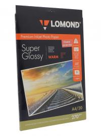Фотобумага Lomond A4 270g/m2 Warm Super Glossy односторонняя 20 листов 1106101