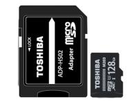 Карта памяти 128Gb - Toshiba MicroSDXC UHS-I Class 10 THN-M203K1280EA с переходником под SD