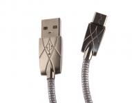 Аксессуар DF USB – Type-C 1.0m cMetal-01 Silver