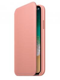 Аксессуар Чехол Krutoff для Apple iPhone X Leather Folio Pink 10834