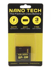 Аккумулятор Nano Tech (Аналог BP-6M) 1070 mAh для Nokia 3250/6233/N73