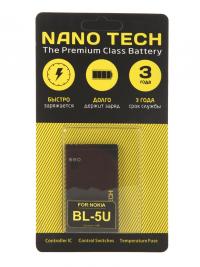 Аккумулятор Nano Tech (Аналог BL-5U) 1000 mAh для Nokia 3120/Arte/E66/5530