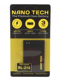 Аккумулятор Nano Tech (Аналог BL 214) 1300mAh для Lenovo A208T/A218T/A269