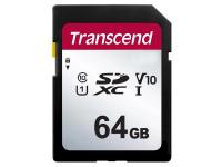 Карта памяти 64Gb - Transcend SDC300S SDXC Class10 UHS-I U3/V30 TS64GSDC300S