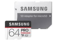 Карта памяти 64Gb - Samsung - Micro Secure Digital HC Pro Endurance UHS-I Class 10 SAM-MB-MJ64GA/RU с переходником под SD