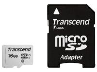 Карта памяти 16Gb - Transcend 300S MicroSDHC Class 10 UHS-I TS16GUSD300S-A