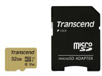 Карта памяти 32Gb - Transcend - Micro Secure Digital HC UHS-I U3 Class 10 TS32GUSD500S с переходником под SD