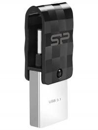 USB Flash Drive 16Gb - Silicon Power Mobile C31 USB 3.1 / USB Type-C Black SP016GBUC3C31V1K