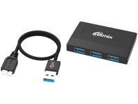 Хаб USB Ritmix CR-3403 USB 4-ports Black