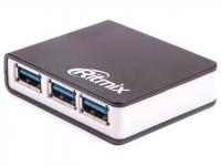 Хаб USB Ritmix CR-3400 USB 4-ports Black