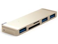 Хаб USB Satechi Type-C USB Hub для Macbook Gold ST-TCUHG