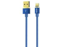 Аксессуар Olmio Deluxe USB 2.0 - Lightning 1m 2.1A Blue ПР038851