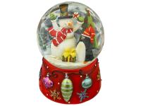 Снежный шар СИМА-ЛЕНД Снеговичок и пингвин 14.5x10.5x10.5cm Музыкальный 3244437