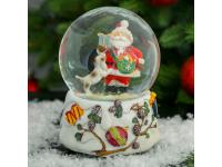 Снежный шар СИМА-ЛЕНД Дед Мороз со щенком 14x10.5x10.5cm Музыкальный 2005344