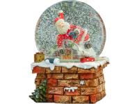 Снежный шар СИМА-ЛЕНД Дед Мороз прячет подарки 14x10.5x10.5cm Музыкальный 2005341