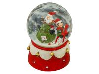 Снежный шар СИМА-ЛЕНД Дед Мороз и гном упаковка подарков 14.5x11x11cm Музыкальный 3244441