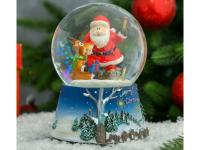 Снежный шар СИМА-ЛЕНД Дед Мороз с оленёнком Музыкальный 186962