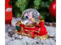 Снежный шар СИМА-ЛЕНД Поросёнок в поезде с монетками d-4.5cm 3572031