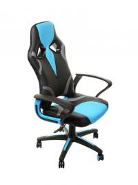 Компьютерное кресло TetChair Runner искусственная кожа, ткань Black-Light Blue 36-6/23 12406