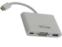 VCOM USB Type-C M to VGA F + USB3.0 F + USB Type-C F CU426M