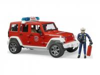 Игрушка Bruder Внедорожник Jeep Wrangler Unlimited Rubicon Пожарная с фигуркой 02-528