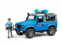 Игрушка Bruder Внедорожник Land Rover Defender Station Wagon Полицейская с фигуркой 02-597