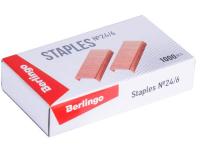 Скобы для степлера Berlingo №24/6 1000шт Copper SH610