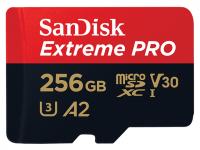 Карта памяти 256Gb - SanDisk MicroSD Extreme Pro Class 10 SDSQXCZ-256G-GN6MA с переходником под SD