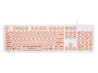Клавиатура Oklick 400MR White-Pink USB
