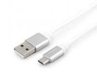 Аксессуар Gembird Cablexpert Silver Series USB 2.0 - MicroUSB 1m White CC-S-mUSB01W-1M
