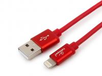 Аксессуар Gembird Cablexpert Silver Series USB - Lightning 3m Red CC-S-APUSB01R-3M