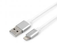 Аксессуар Gembird Cablexpert Silver Series USB - Lightning 1m White CC-S-APUSB01W-1M