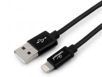 Аксессуар Gembird Cablexpert Silver Series USB - Lightning 1m Black CC-S-APUSB01Bk-1M
