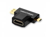 Аксессуар Vention HDMI 19F/Mini HDMI+Micro HDMI AGDB0