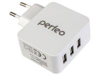 Зарядное устройство Perfeo Cube 3 3xUSB 4.8А White PF-A4134