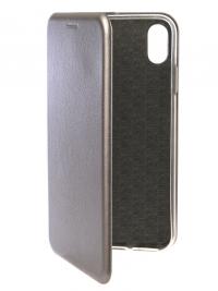 Аксессуар Чехол Innovation для APPLE iPhone XS Max Book Silicone Magnetic Silver 13367