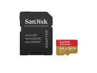 Карта памяти 64Gb - SanDisk MicroSD Extreme Class 10 SDSQXA2-064G-GN6MA с переходником под SD (Оригинальная!