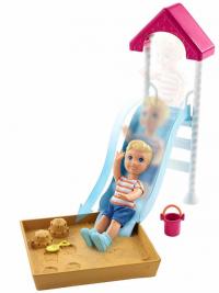 Коляска Mattel Barbie Игра с малышом FXG94