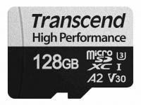 Карта памяти 128Gb - Transcend MicroSDXC UHS-I U3 A2 TS128GUSD330S